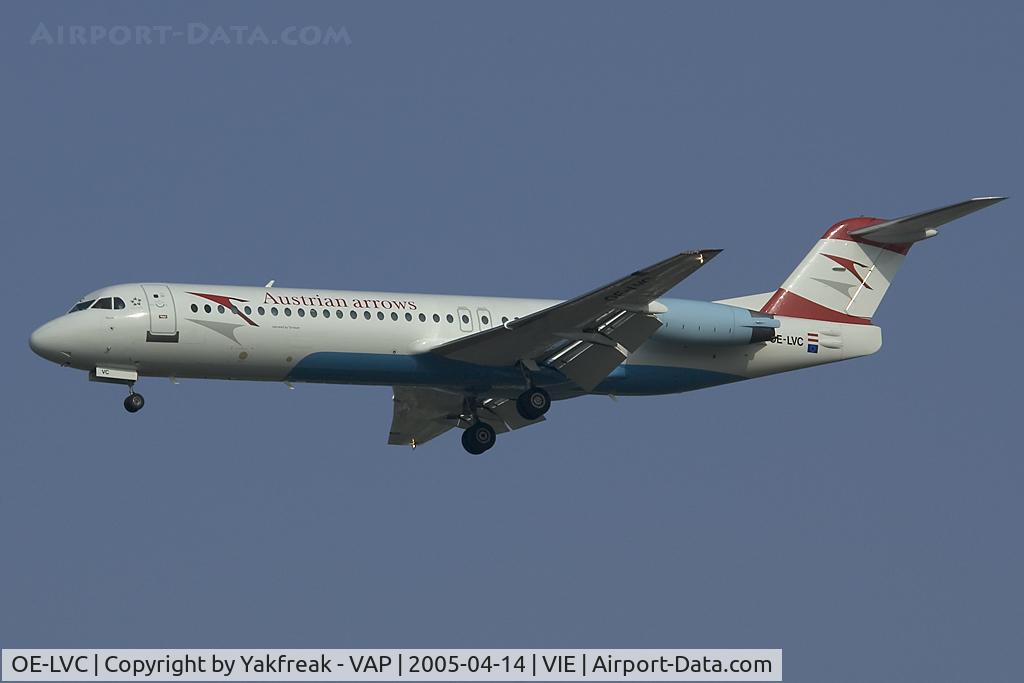 OE-LVC, 1993 Fokker 100 (F-28-0100) C/N 11446, Austrian Arrows Fokker 100