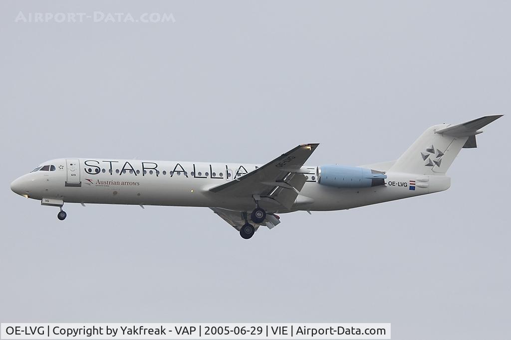 OE-LVG, 1994 Fokker 100 (F-28-0100) C/N 11520, Austrian Arrows Fokker 100 in Star Alliance colors