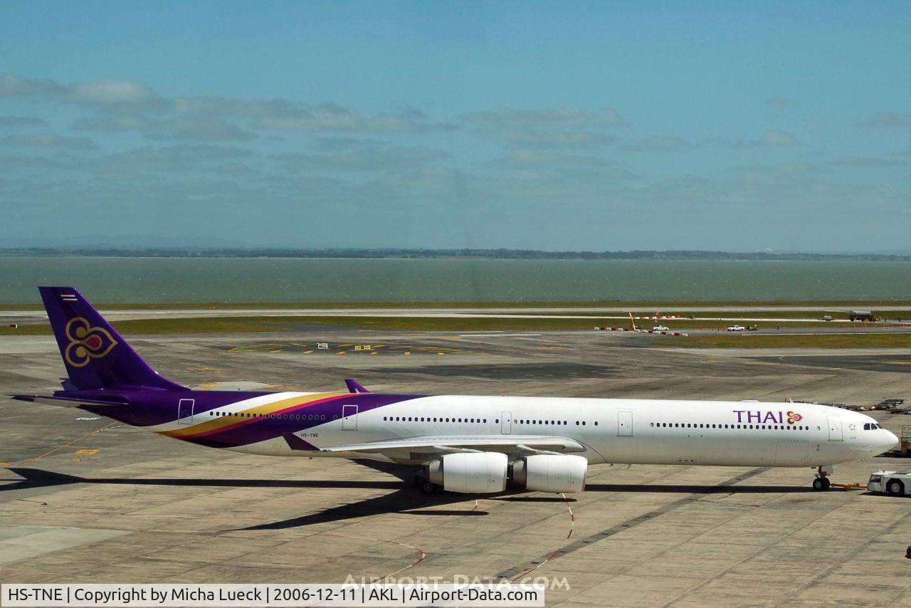 HS-TNE, 2005 Airbus A340-642 C/N 719, Push-back