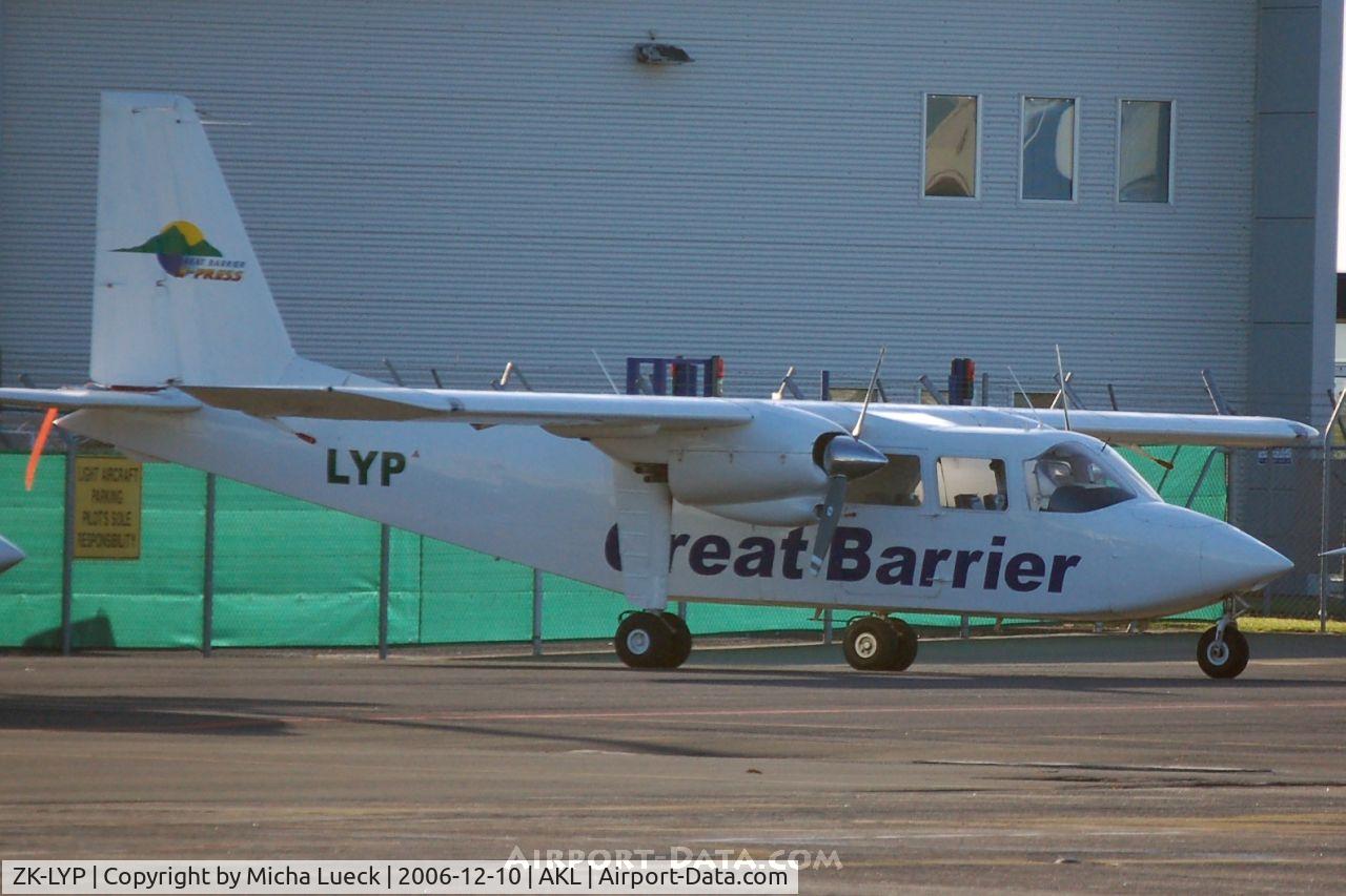 ZK-LYP, 1977 Britten-Norman BN-2A-27 Islander C/N 821, Great Barrier Airlines uses a variety of aircraft for their services between the island and the mainland