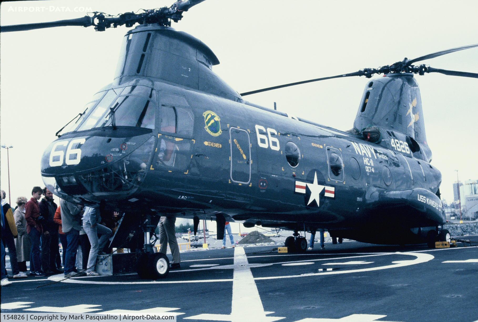 154826, Boeing Vertol CH-46D Sea Knight C/N 2433, CH-46D on the USS Kansas City