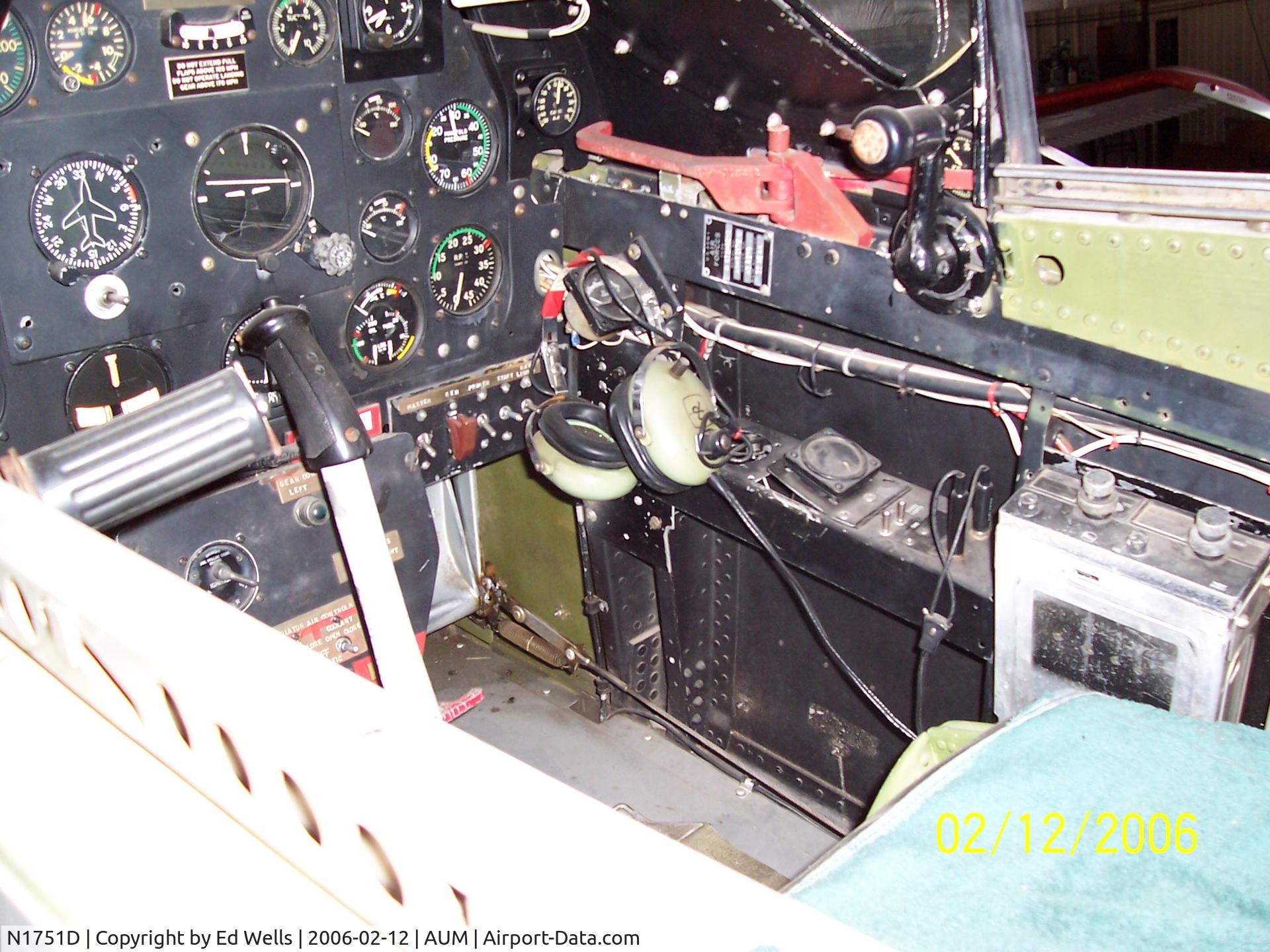 N1751D, 1944 North American P-51D Mustang C/N 122-31401 (44-63675), In the hangar at AUM