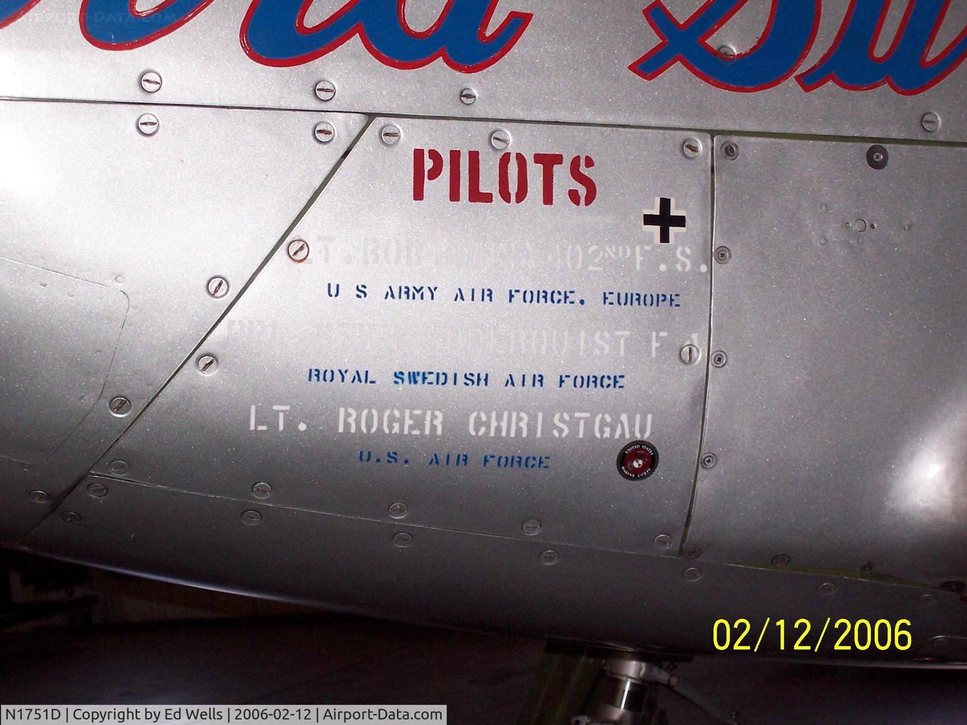 N1751D, 1944 North American P-51D Mustang C/N 122-31401 (44-63675), AUM