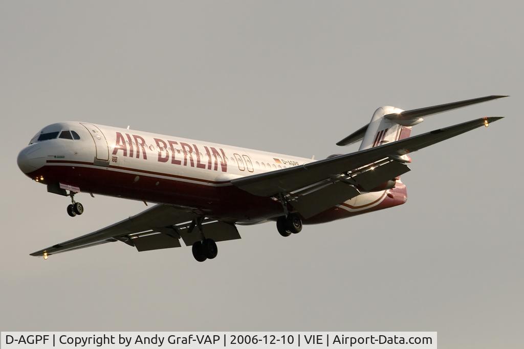 D-AGPF, 1990 Fokker 100 (F-28-0100) C/N 11303, Air Berlin F100