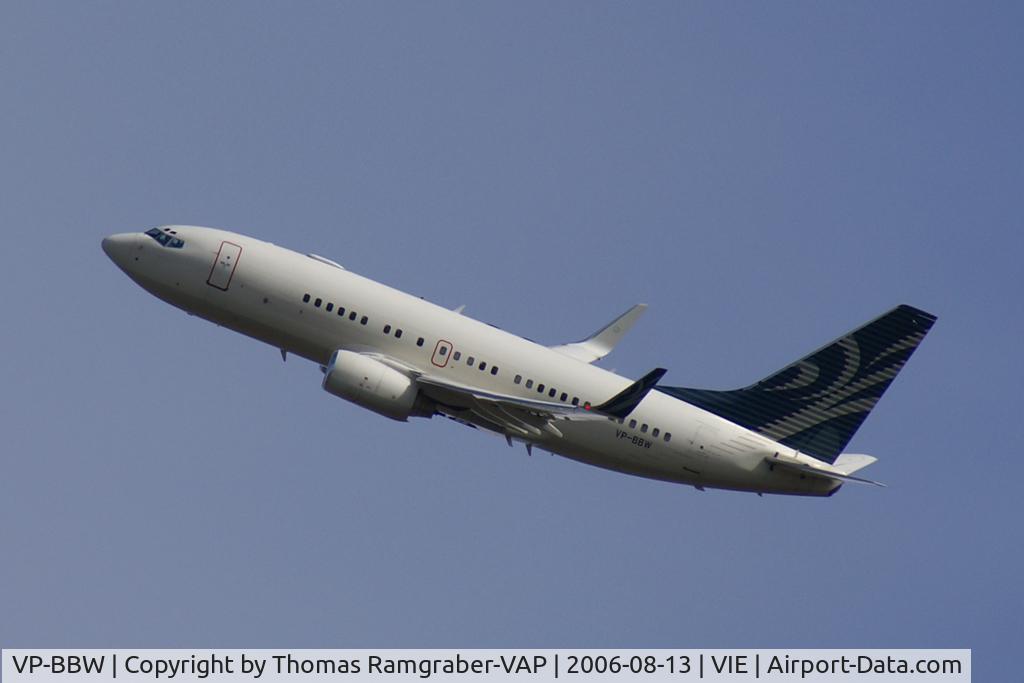 VP-BBW, 1999 Boeing 737-7BJ C/N 30076, Gamma Aviation B737-7BJ(BBJ)