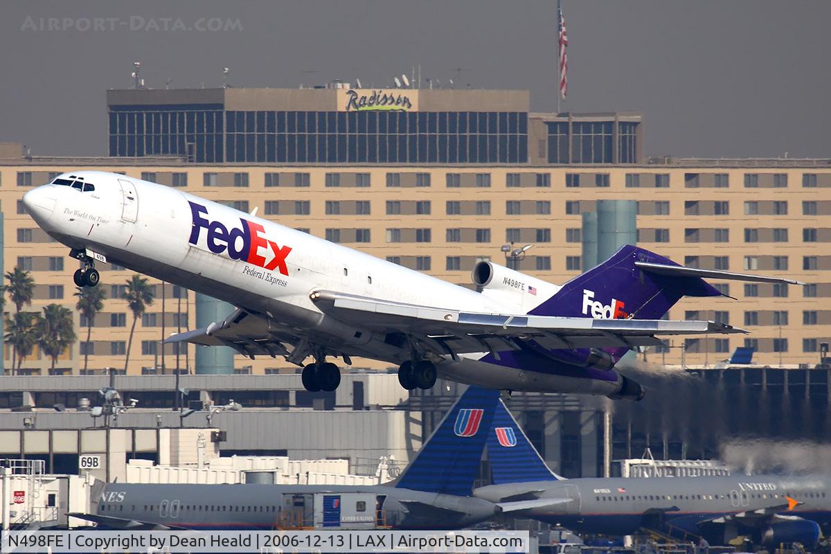 N498FE, 1974 Boeing 727-232F C/N 20867, FedEx N498FE (FLT FDX3024) departing RWY 25R enroute to Minneapolis St Paul Int'l (KMSP).