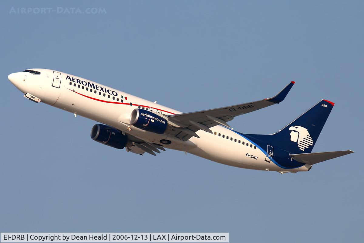 EI-DRB, 2006 Boeing 737-852 C/N 35115, AeroMexico EI-DRB in new colors (FLT AMX647) climbing out from RWY 25R enroute to Licenciado Benito Juarez Int'l (MMMX) - Mexico City, Mexico.