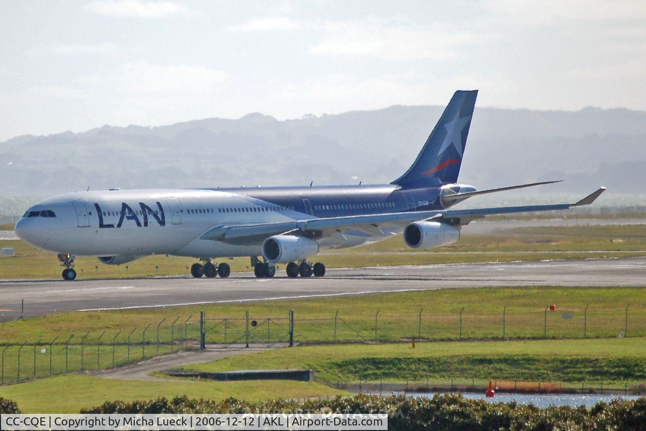 CC-CQE, 2001 Airbus A340-313X C/N 429, Turning onto the runway for take-off