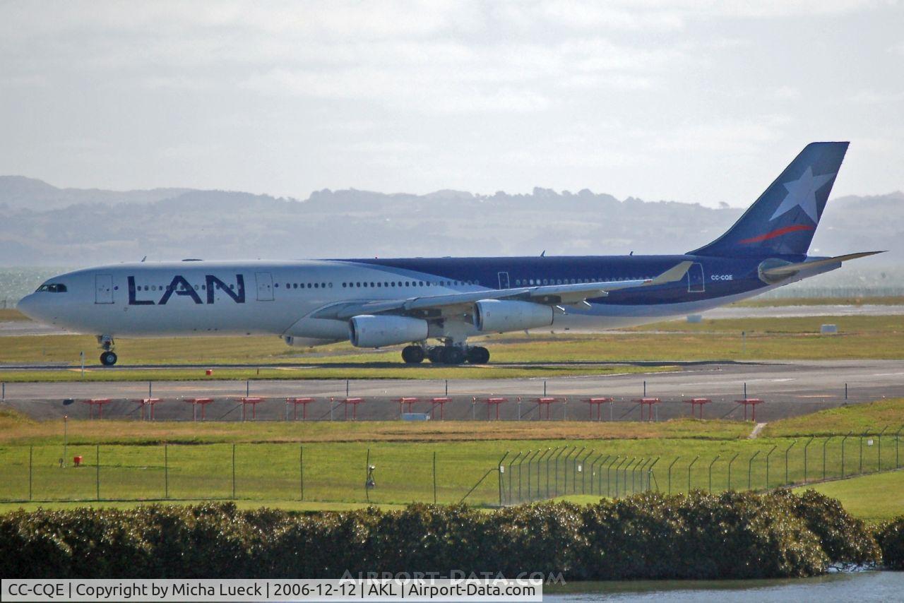CC-CQE, 2001 Airbus A340-313X C/N 429, Turning onto the runway for take-off