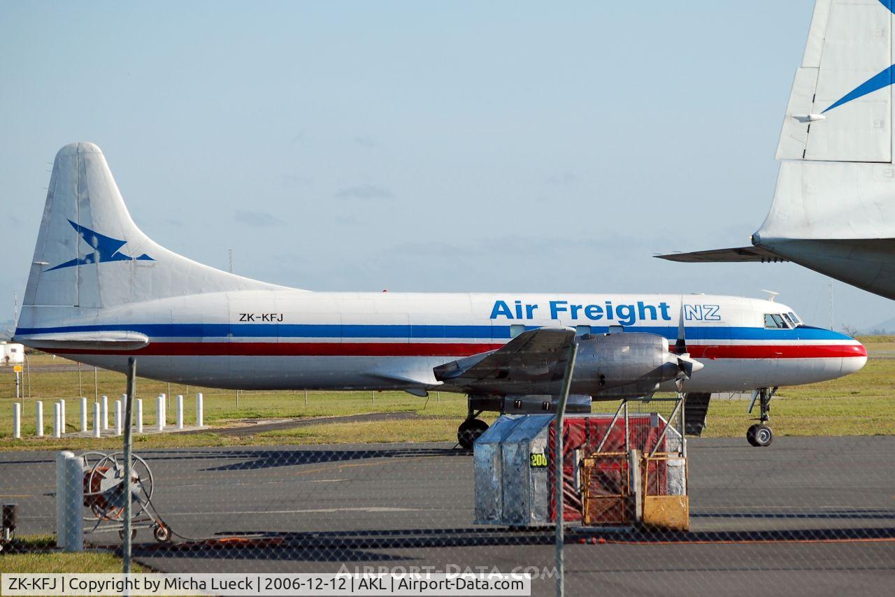 ZK-KFJ, Convair 580/F C/N 114, At Auckland
