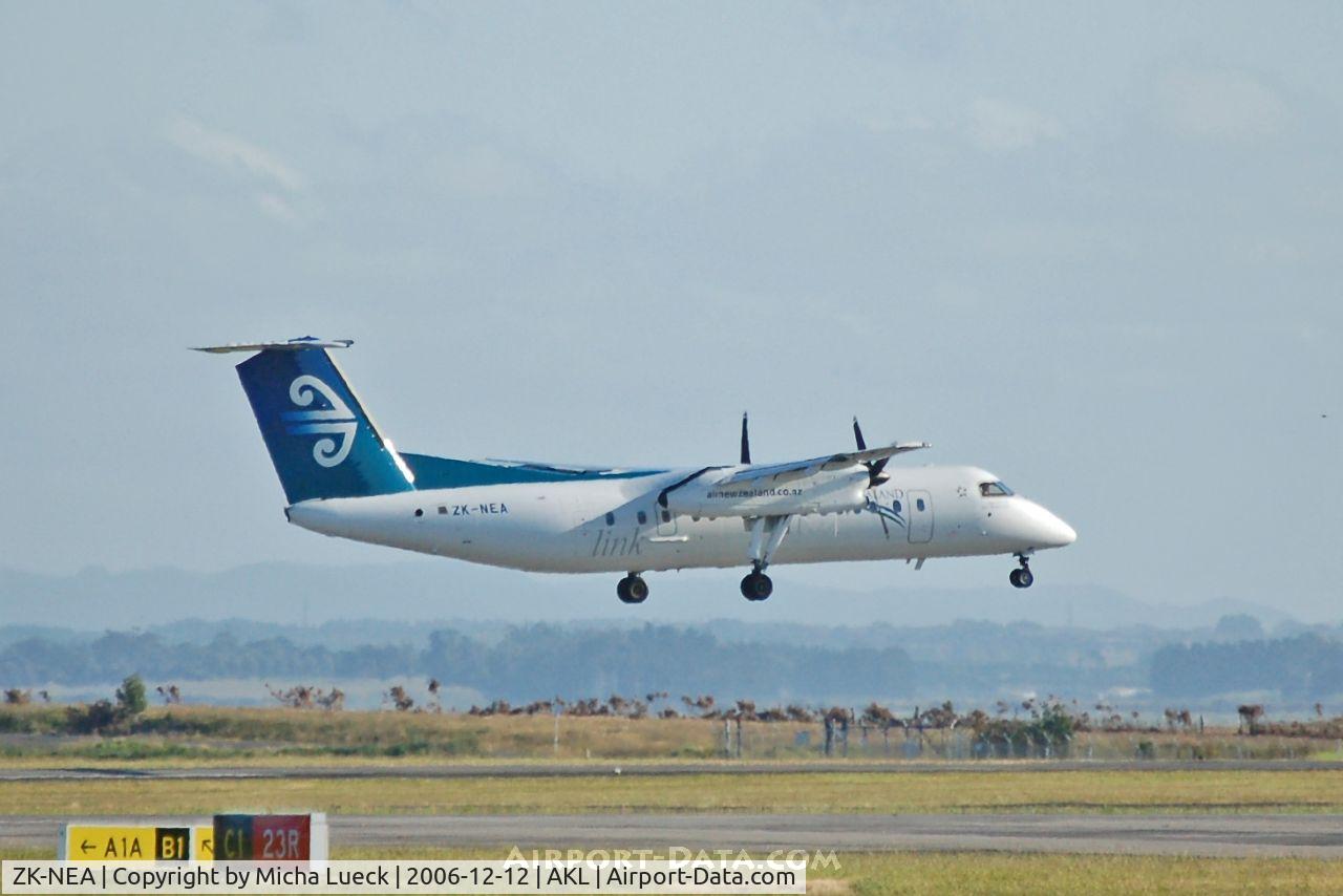 ZK-NEA, 2005 De Havilland Canada DHC-8-311 Dash 8 C/N 611, Seconds before touch-down