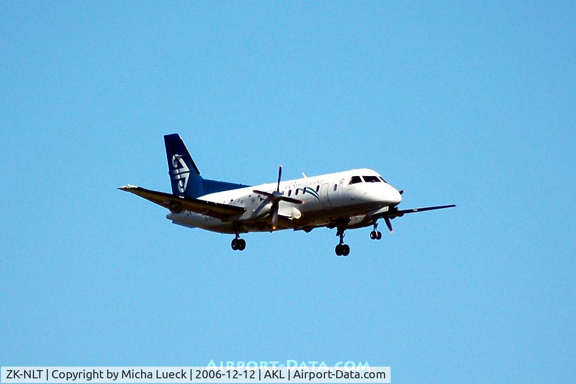 ZK-NLT, 1988 Saab 340A C/N 340A-116, Approaching Auckland