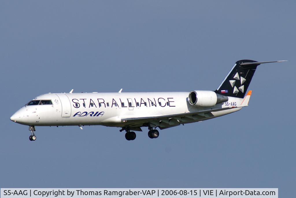 S5-AAG, 2000 Canadair CRJ-200LR (CL-600-2B19) C/N 7384, Adria Airways CRJ-200LR (Star Alliance c/s)