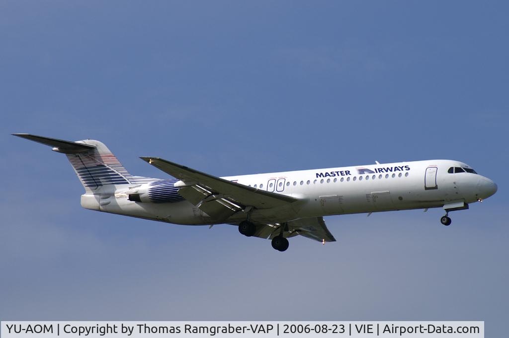 YU-AOM, 1990 Fokker 100 (F-28-0100) C/N 11321, Master Airways Fokker 100