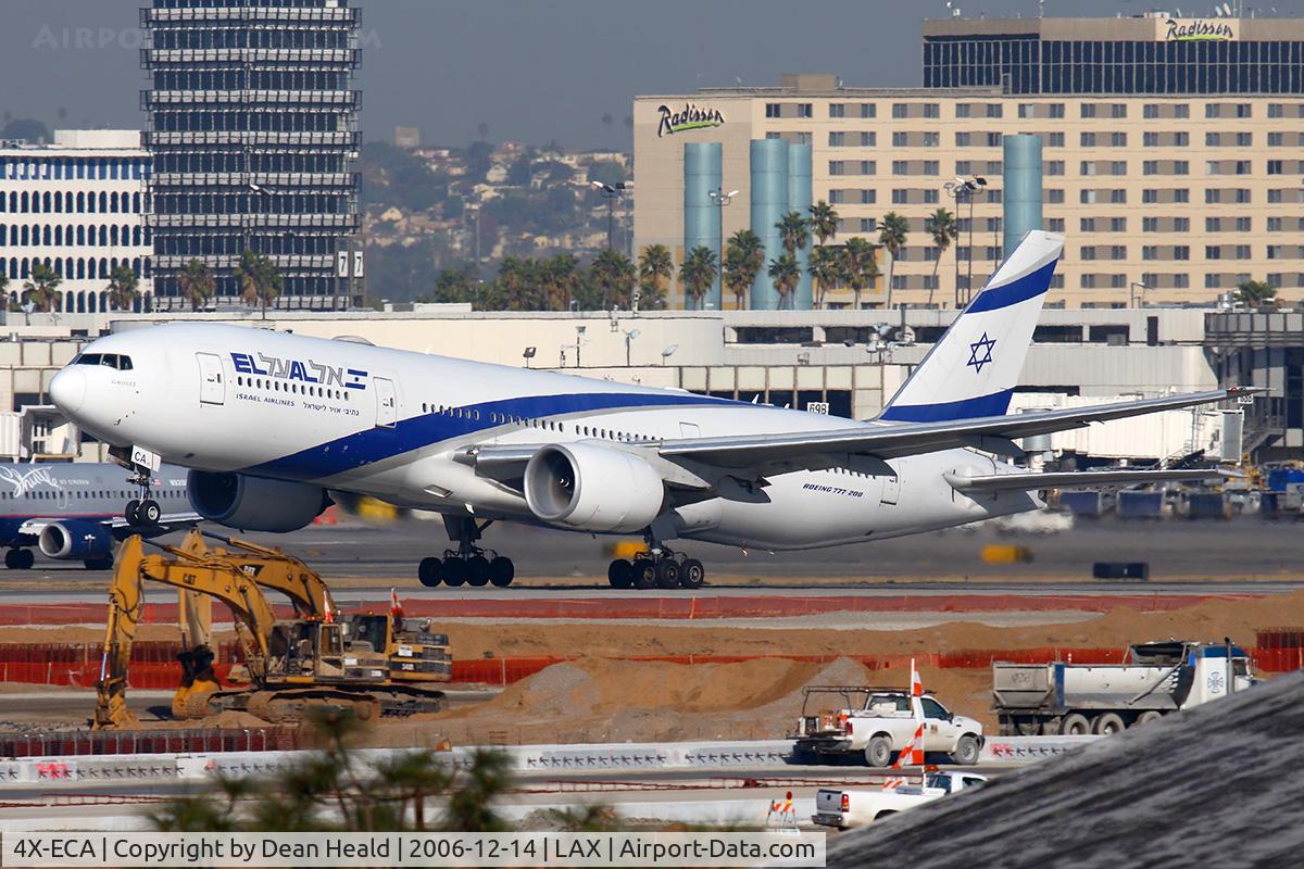 4X-ECA, 2001 Boeing 777-258/ER C/N 30831, EL AL Israel Airlines 4X-ECA (FLT ELY6) departing RWY 25R enroute to Ben Gurion Tel Aviv (LLBG).