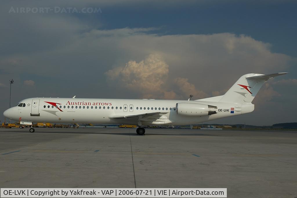 OE-LVK, 1992 Fokker 100 (F-28-0100) C/N 11397, Austrian Arrows Fokker 100