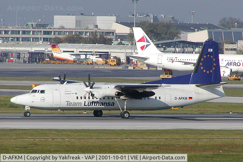 D-AFKM, 1991 Fokker 50 C/N 20214, Contact Air (Team Lufthansa) Fokker 50