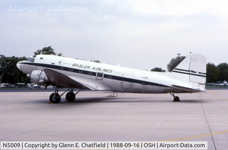 N5009, 1943 Douglas DC-3C C/N 13850, ex C-47A 43-48034 on the Basler ramp