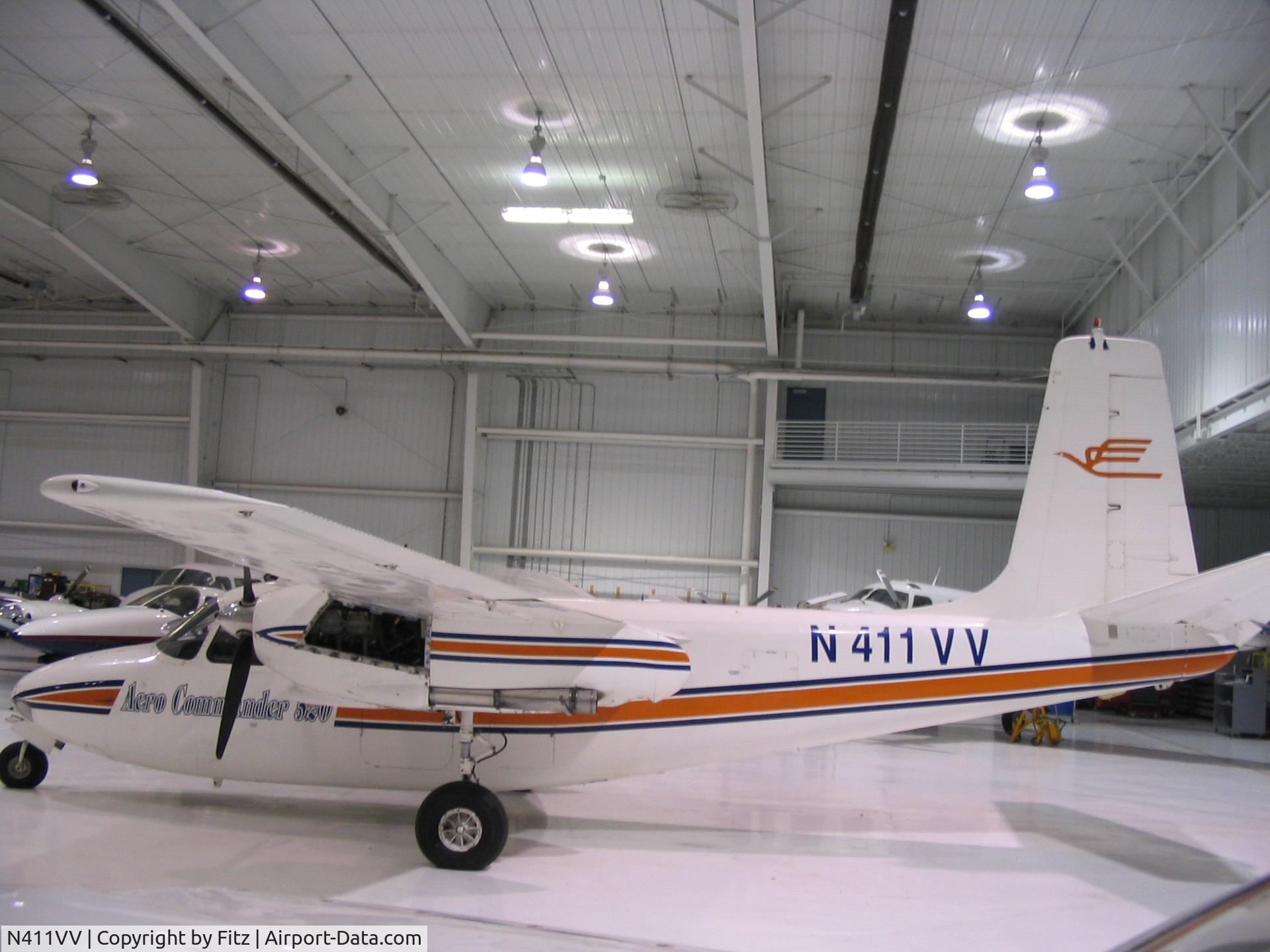 N411VV, 1952 Aero Commander 520 C/N 520-39, hangar