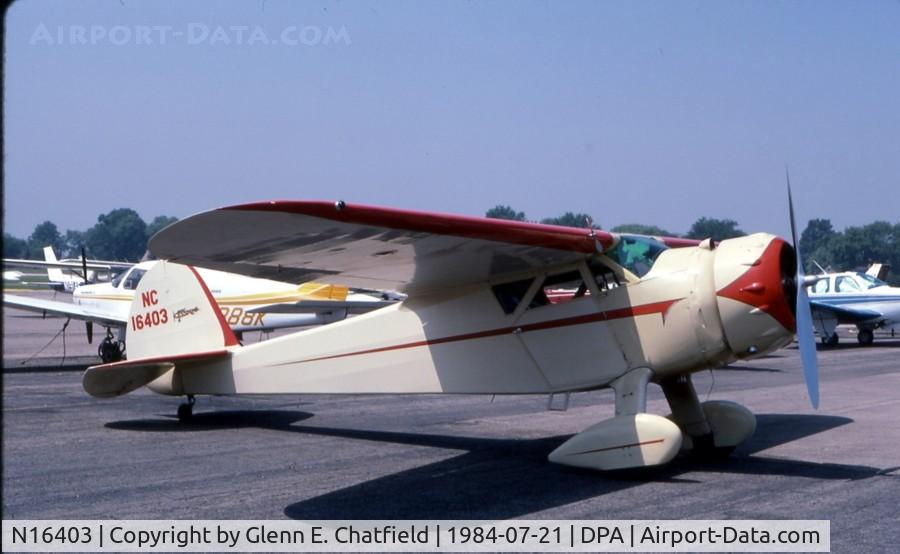 N16403, Cessna C-34 Airmaster C/N 322, Just passing through