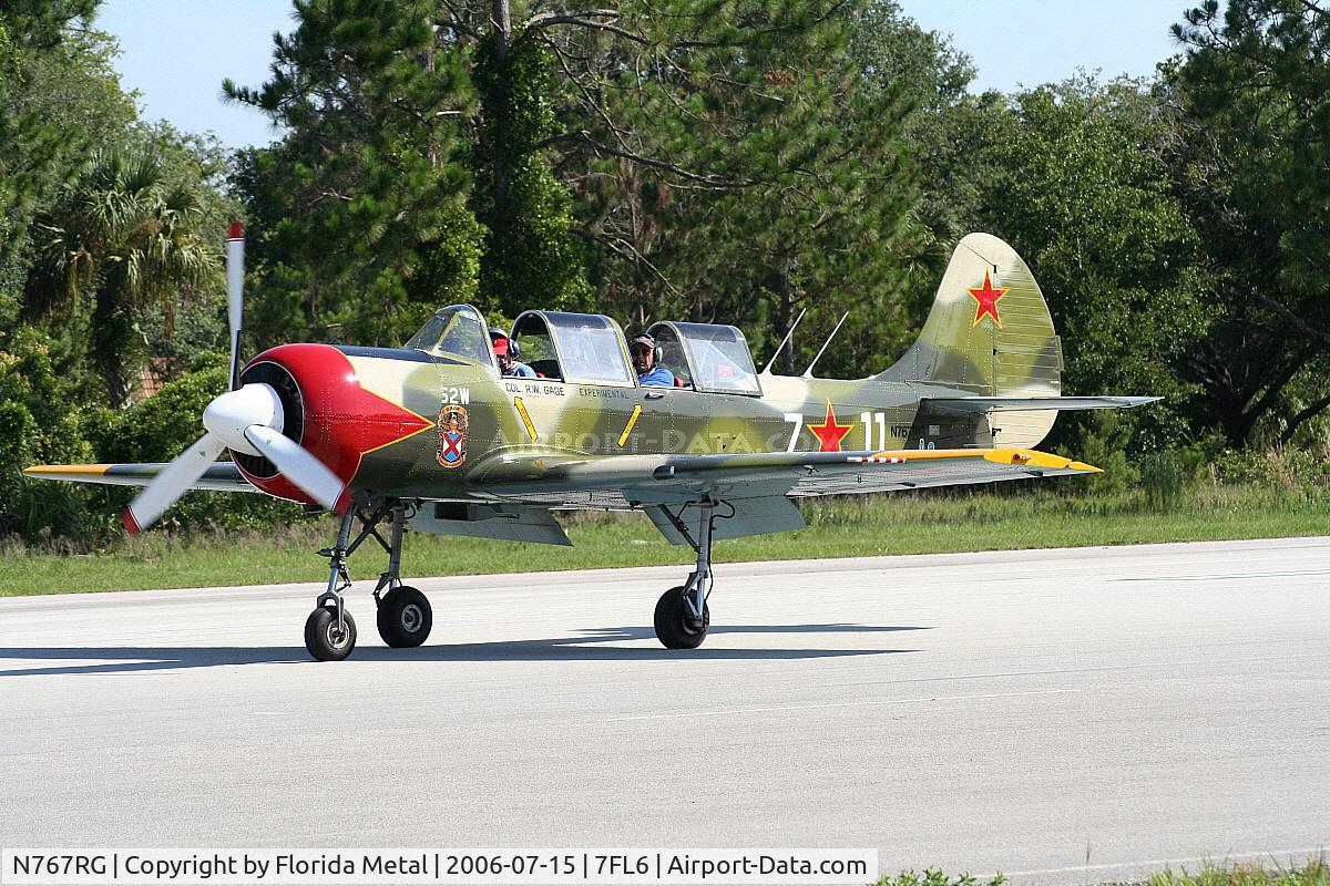 N767RG, 2000 Yakovlev (Aerostar) Yak-52W C/N 0012208, Spruce Creek
