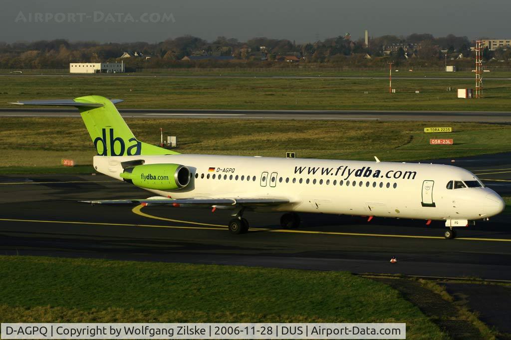 D-AGPQ, 1991 Fokker 100 (F-28-0100) C/N 11338, visitor