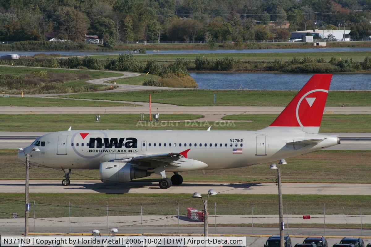 N371NB, 2003 Airbus A319-114 C/N 2095, Northwest
