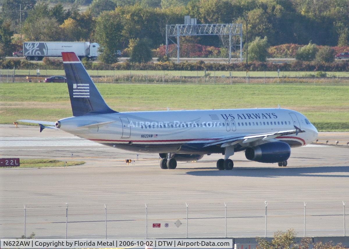 N622AW, 1989 Airbus A320-231 C/N 054, At DTW