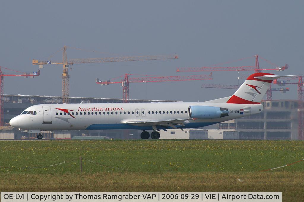 OE-LVI, 1993 Fokker 100 (F-28-0100) C/N 11468, Austrian Arrows Fokker100
