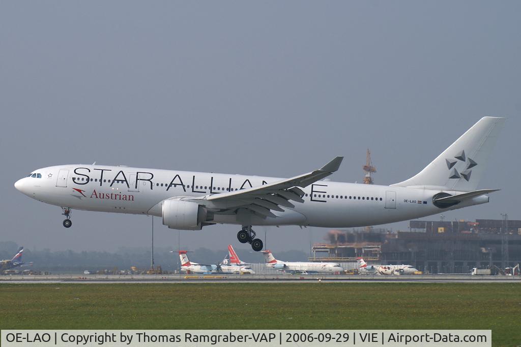 OE-LAO, 2000 Airbus A330-223 C/N 181, Austrian A330-200 (Star Alliance colors)