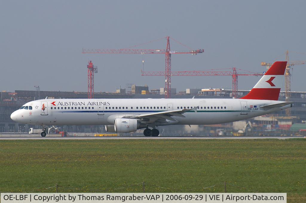 OE-LBF, 2001 Airbus A321-211 C/N 1458, Austrian Airlines A321-200