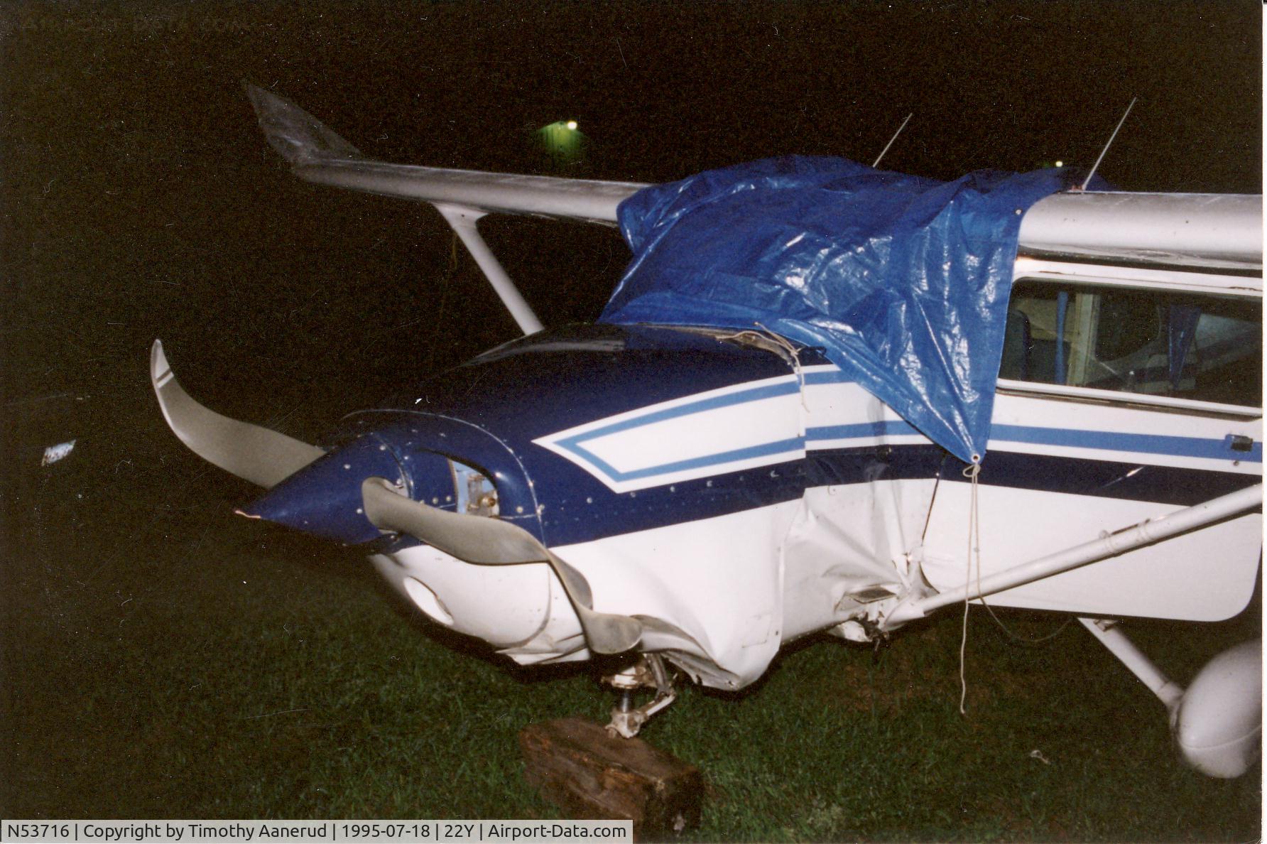 N53716, Cessna 172P C/N 17274806, Formerly owned by Yankee Flying Club. It took more than photoshop to fix this airplane, but it was repaired and it's still active.