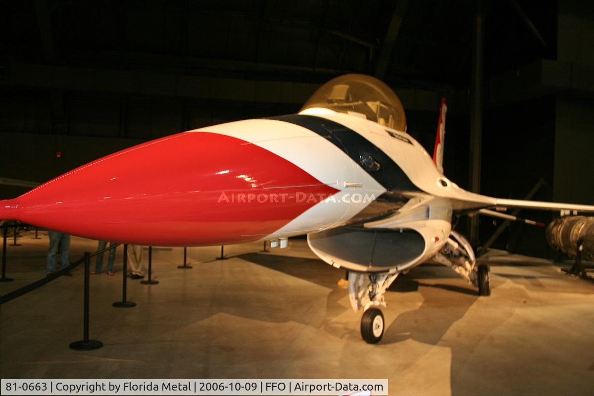 81-0663, 1981 General Dynamics F-16A Fighting Falcon C/N 61-344, Lockheed F-16 Falcon of Thunderbirds