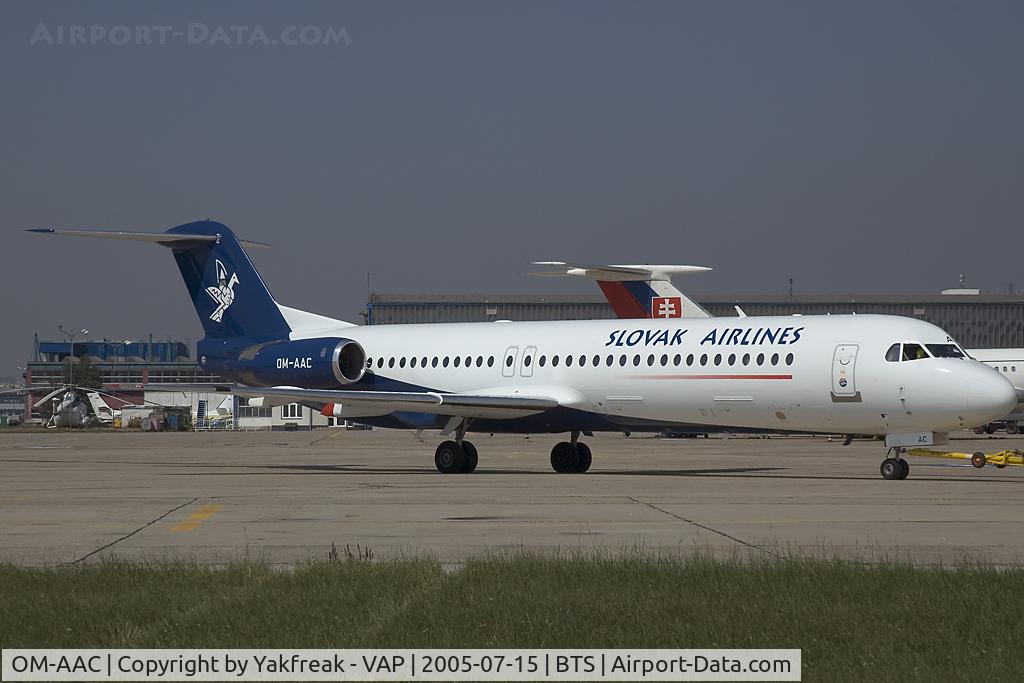 OM-AAC, 1993 Fokker 100 (F-28-0100) C/N 11460, Slovak Airlines Fokker 100
