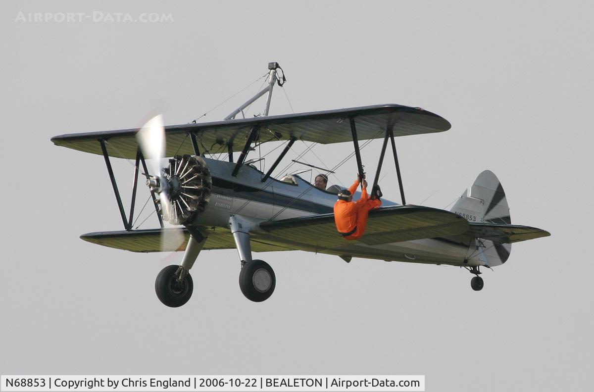 N68853, Boeing A75N1(PT17) C/N 75-5418, PT17 N68853 wingwalker Bealeton Flying Circus