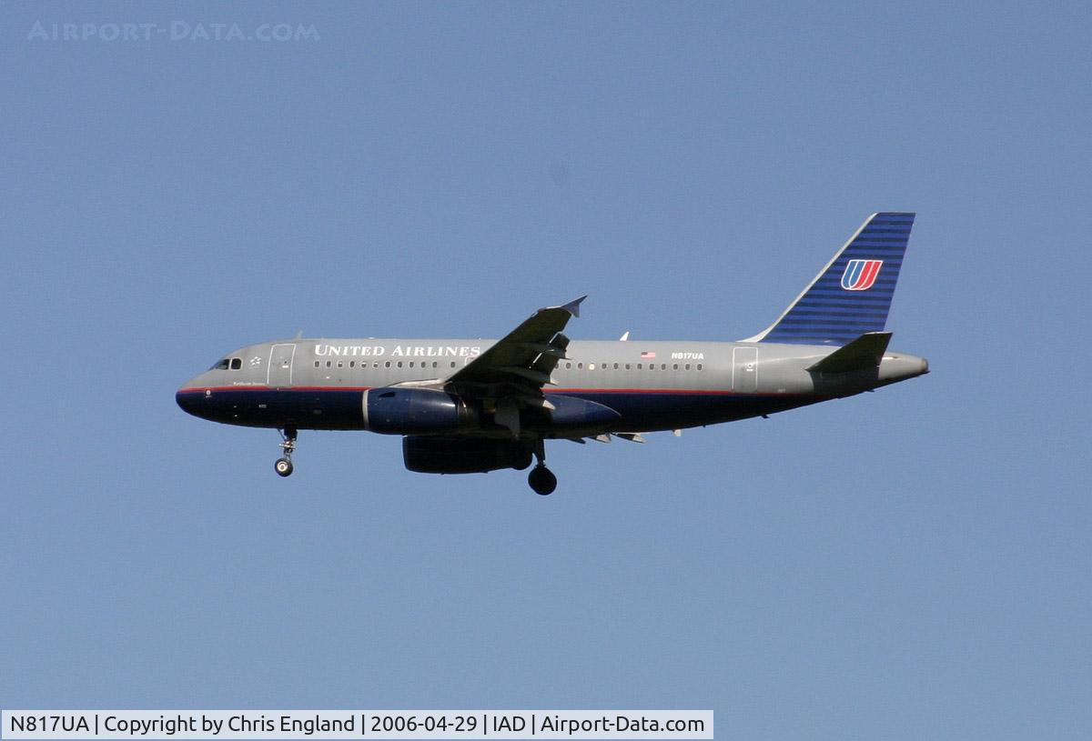 N817UA, 1998 Airbus A319-131 C/N 873, Airbus 319 N817UA