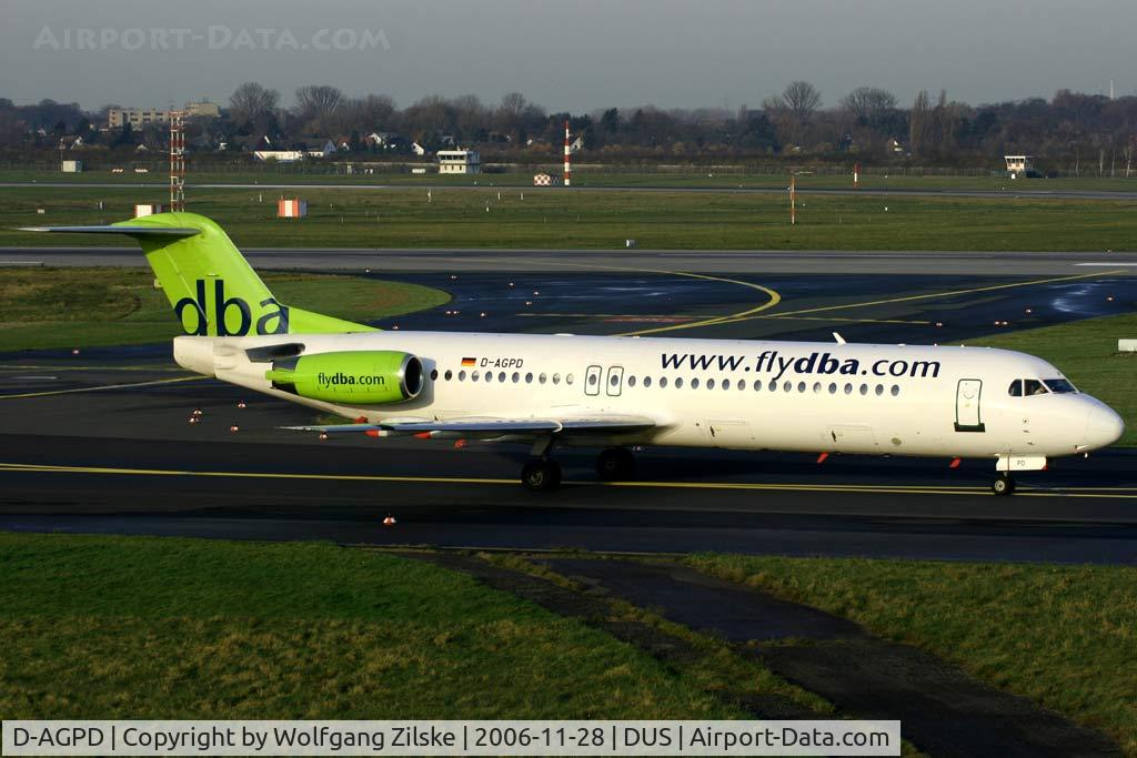 D-AGPD, 1989 Fokker 100 (F-28-0100) C/N 11281, visitor
