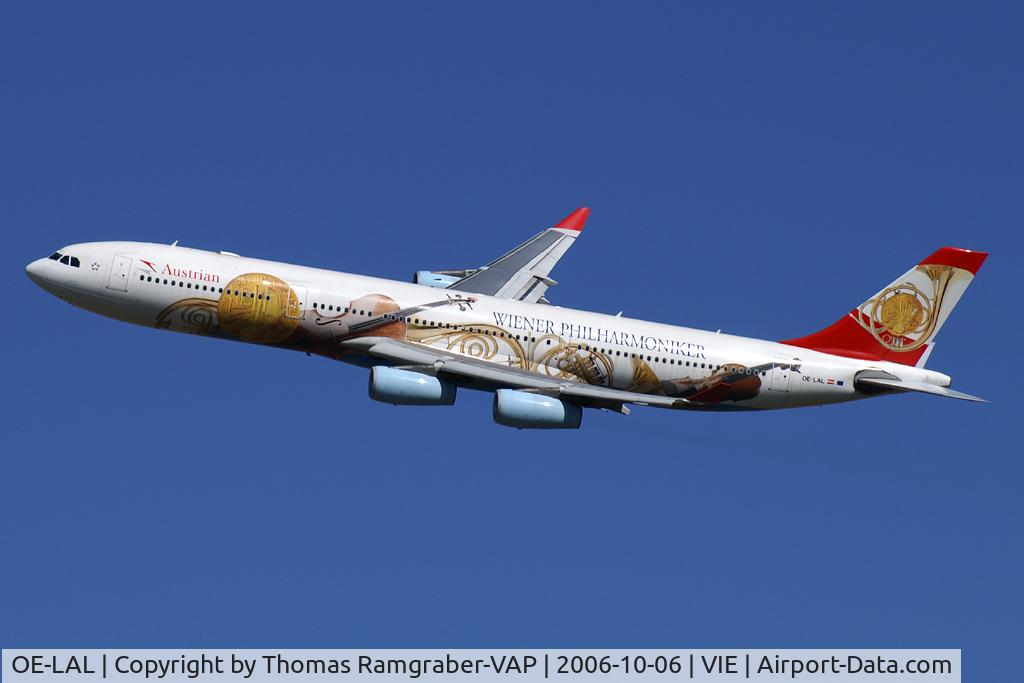 OE-LAL, 1999 Airbus A340-313 C/N 263, Austrian A340-300 (Philharmoniker colors)