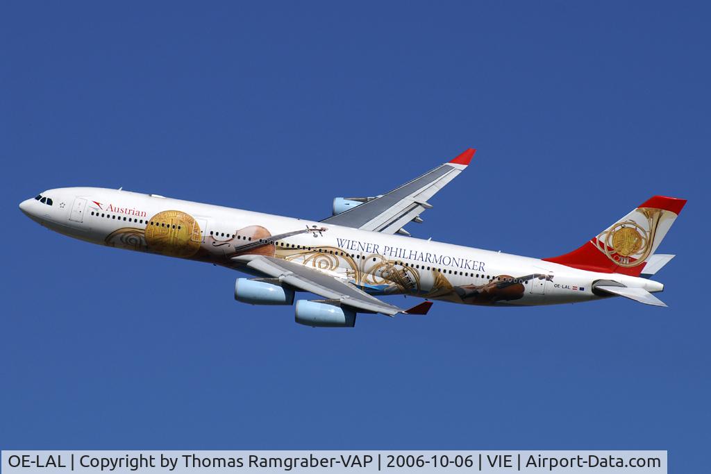OE-LAL, 1999 Airbus A340-313 C/N 263, Austrian A340-300 (Philharmoniker colors)