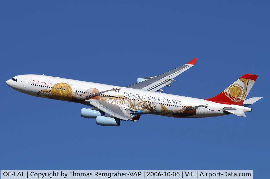 OE-LAL, 1999 Airbus A340-313 C/N 263, Austrian A340-300 (Philharmoniker colors)