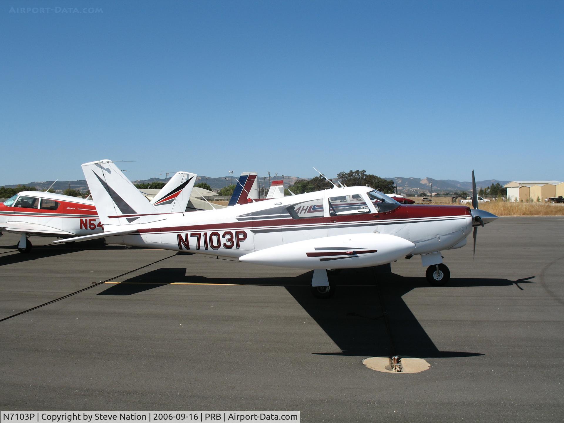 N7103P, 1960 Piper PA-24-250 Comanche C/N 24-2259, 1960 Piper PA-24-250 Comanche visiting from LA area @ Paso Robles Municipal Airport, CA