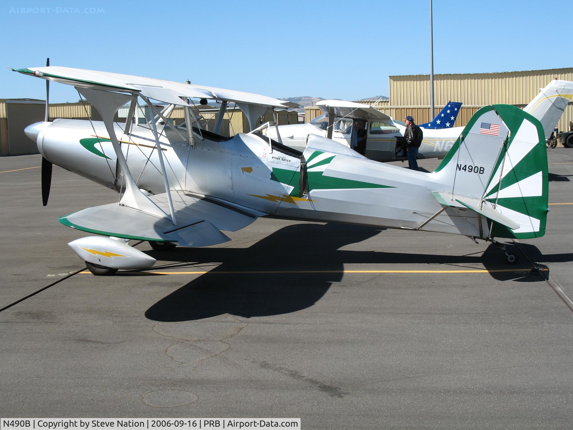 N490B, Stolp SA-300 Starduster Too C/N 1994, 1982 Bayer Starduster SA300 homebuilt for airshow @ Paso Robles Municipal Airport, CA