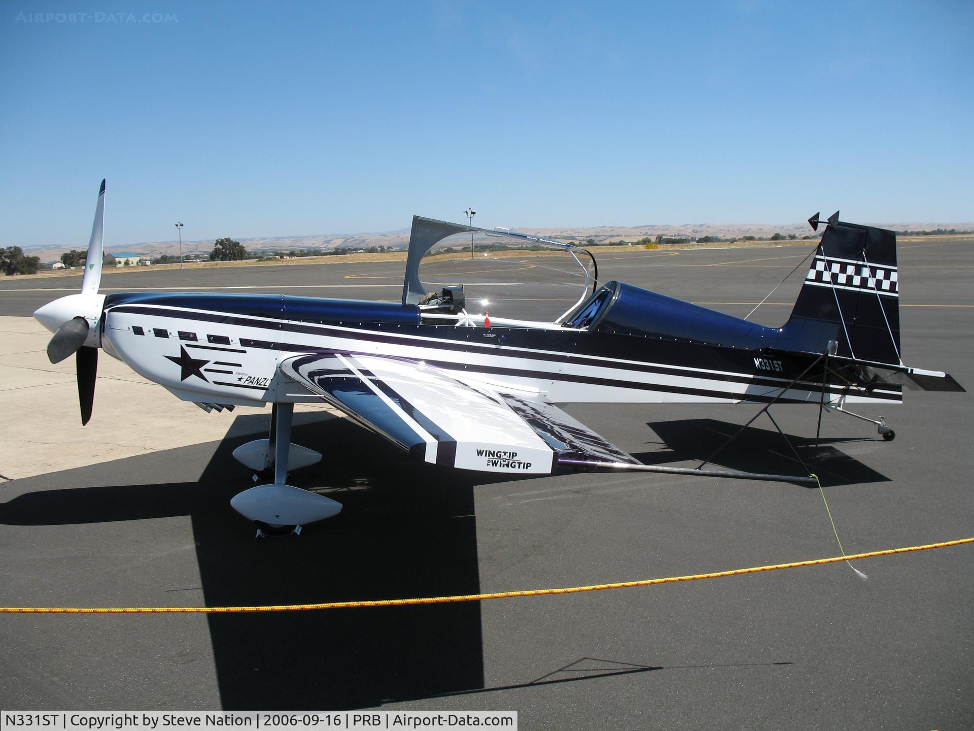 N331ST, 2005 Panzl S-331E C/N 001, 2005 Applegate PANZL S331E homebuilt following flying routine for airshow @ Paso Robles, CA