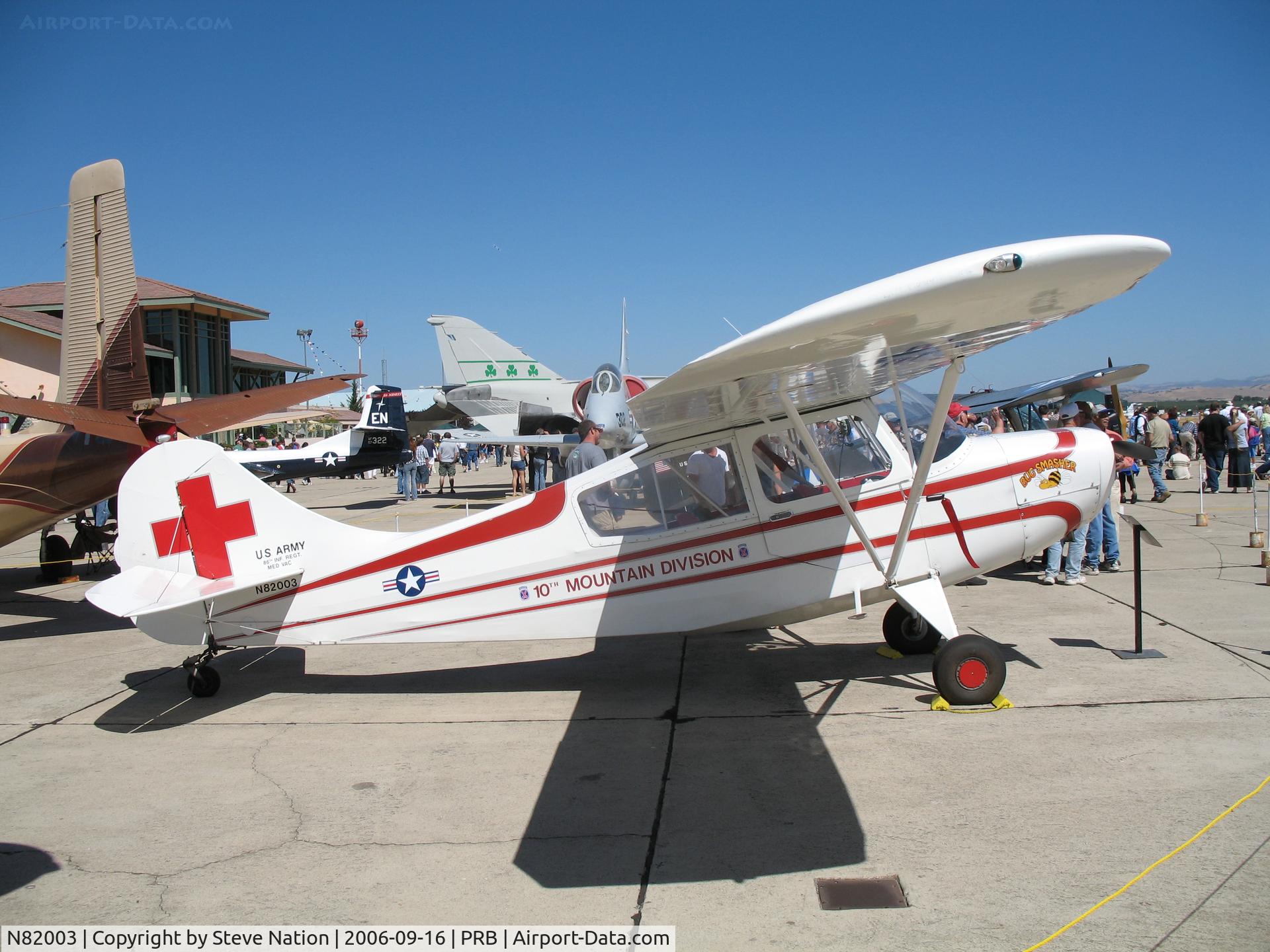 N82003, 1946 Aeronca 7AC Champion C/N 7AC-628, Bugsmashers Inc. 1946 Aerona 7AC as 10th Mountain Division/US Army 