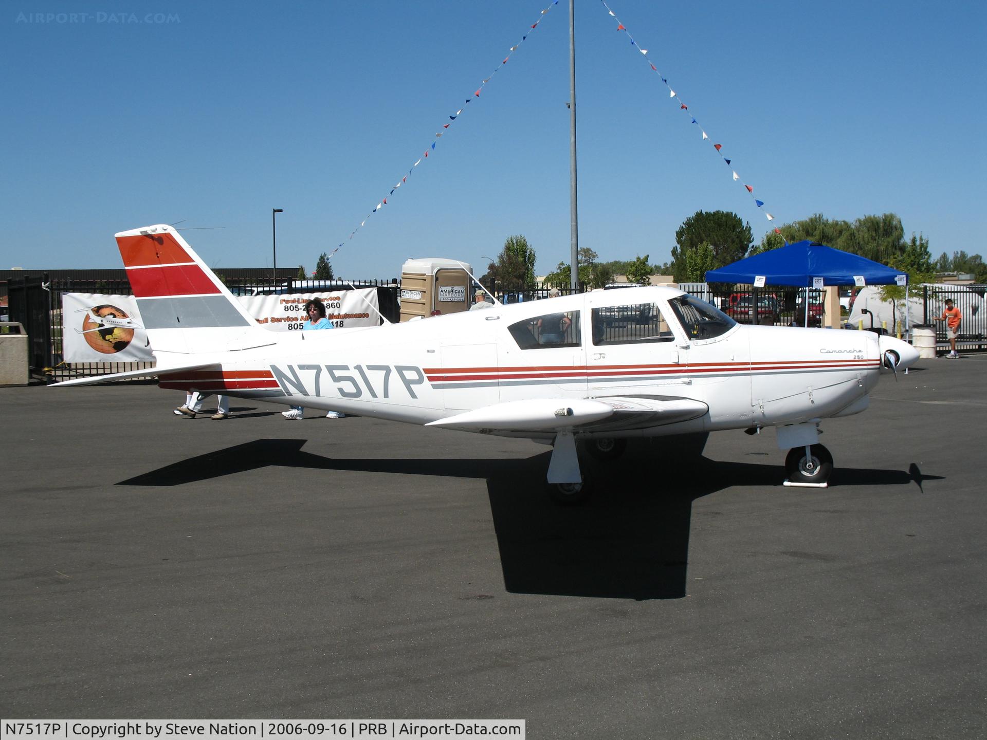 N7517P, 1961 Piper PA-24-250 Comanche C/N 24-2718, Sharp 1961 Piper PA-24-260 Comanche on display during airshow @ Paso Robles Municipal Airport, CA