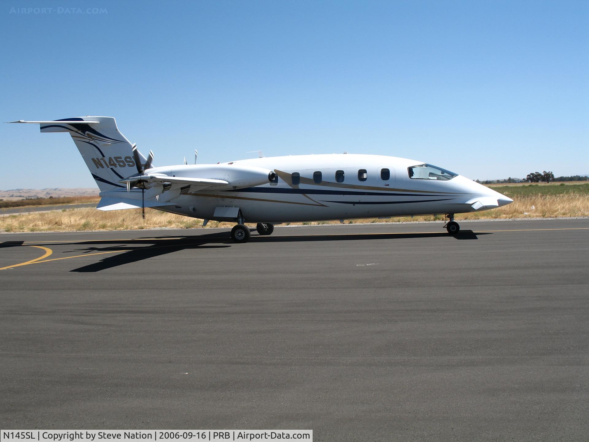 N145SL, 2004 Piaggio P-180 Avanti C/N 1093, Winter Street Corp (Bedford, MA) 2004 Piaggio P180 taxying during airshow @ Paso Robles Municipal Airport, CA