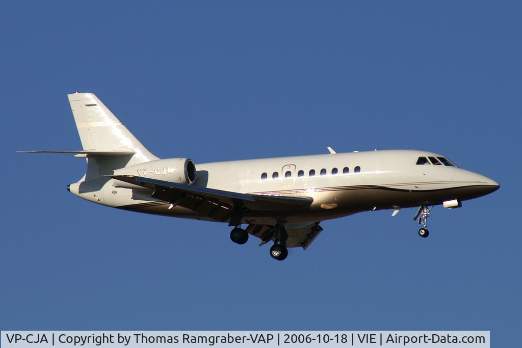 VP-CJA, 1995 Dassault Falcon 2000 C/N 18, Gerhard Berger GmbH Dassault Falcon 2000
