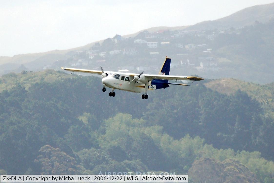 ZK-DLA, Pilatus Britten-Norman BN-2B-26 Islander C/N 2131, Climbing out of Wellington