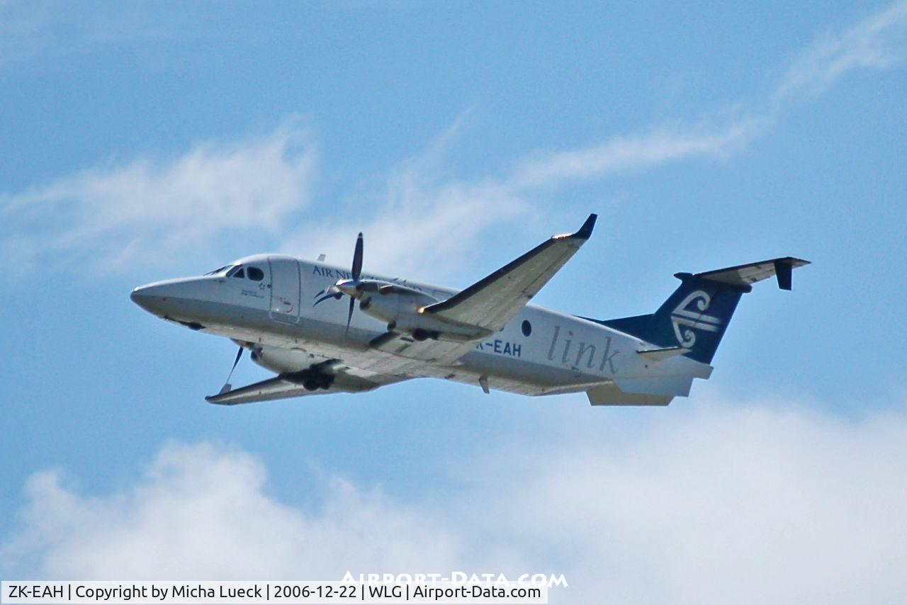 ZK-EAH, 2002 Raytheon 1900D C/N UE-431, Climbing out of Wellington