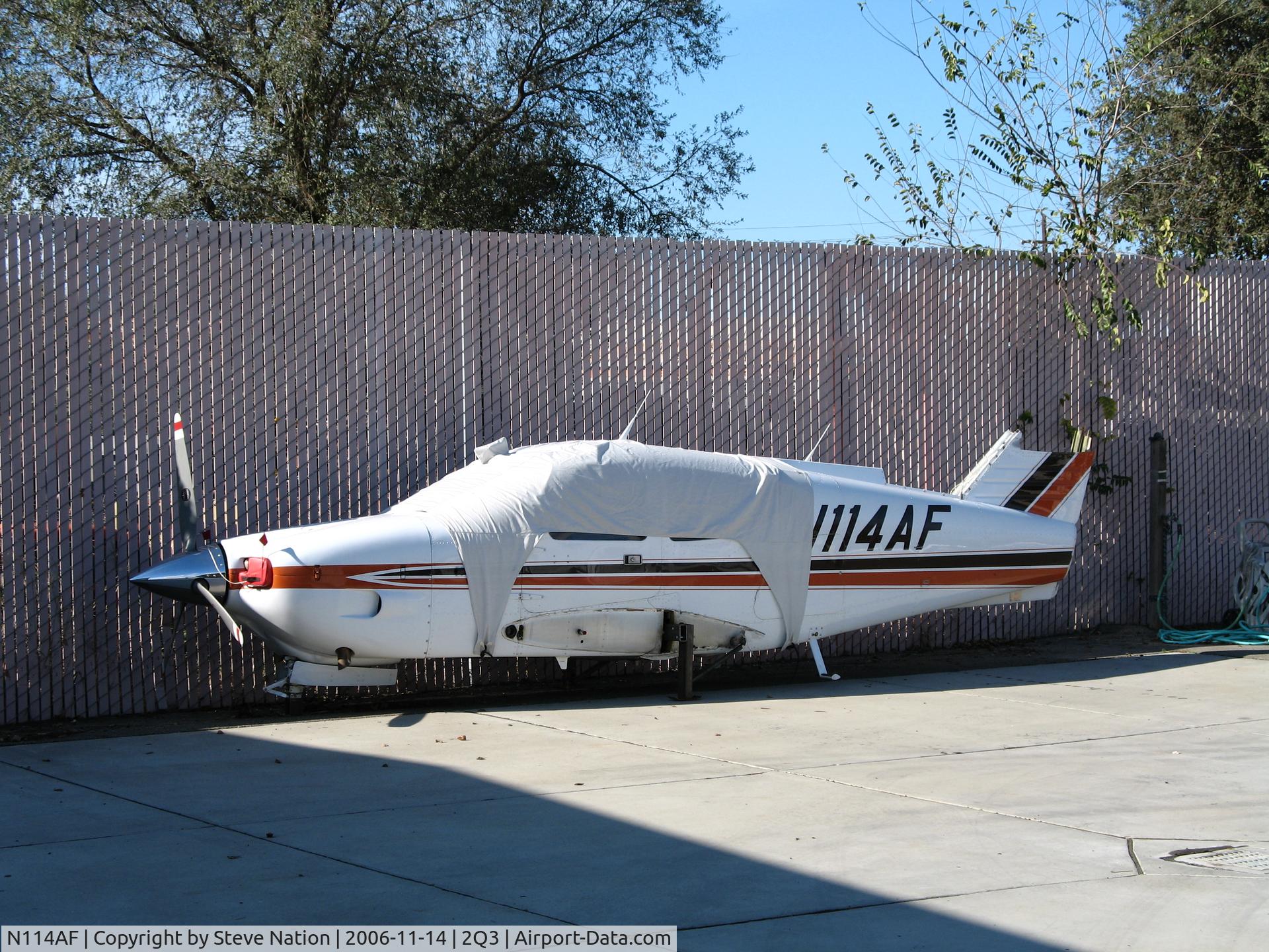 N114AF, 1976 Rockwell International 114 Commander C/N 14004, fuselage of 1976 Rockwell Intl 114 Commander ready for export @ University Airport, Davis, CA